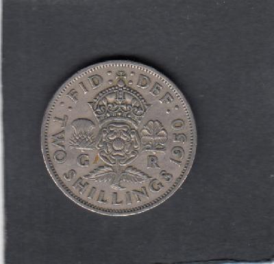 Beschrijving: 2 Shillings  GEORGIUS VI  
